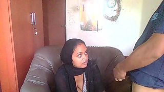 Behind the Scenes of Hijab Office MILF Had a Visitor Neighbor Boy