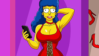 New Fitness Trainer With a Big Black Cock for a Married Housewife. Cartoon. Simpson Parody