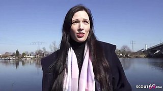 German Scout Rina Helena First Time Anal Casting - Small Tits MILF Takes Big Cock Rough