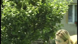 Playful Horny Blonde Teen Teases in Pool - Wet Bikini Slips & Body Play