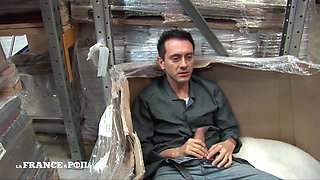 Sexy Short Haired Redhead Anal Fucked by Her Employees