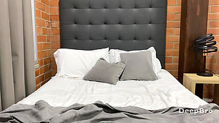 Two chubby horny girls ride my cock and mouth at the same time