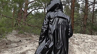 Hard self-fucking on a sandy dune