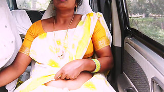 Car Sex, Indian Saree Maid Long Drive for Sex with House Owner, Telugu Dirty Talks. Part-3