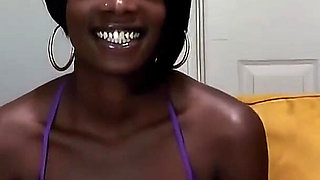 Black Slim Horny Teen with Pink Pussy