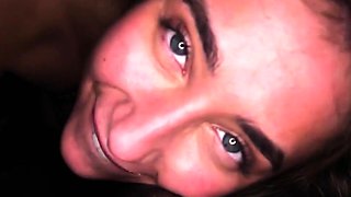 Blowjob blonde sucks big cock
