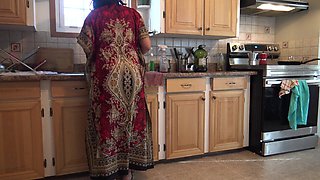 Turkish Stepmom Is Shocked When Her Stepson Licks His Own Cum Out of Her Pussy