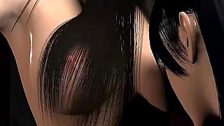 3D Two Skinny Asian Whores Have First Time Threesome Sex