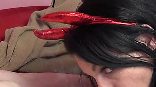 Succubus Nurse Karma Smokes and Swallows