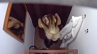 Blonde fucks the masseuse