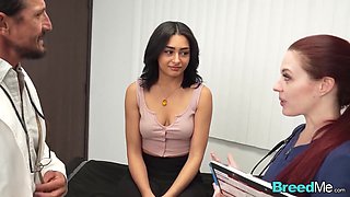 Pretty Plump-assed Latina Chick Vanessa Moon Gets Bred By a Perv Doctor In Front Of a Curious Nurse