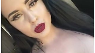 Casually Smoking A Cork Cigarette With Dark Lipstick On With Ellie Louise