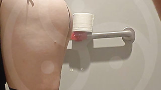 Big Tits Asian American Sissy Tranny Trap Deepthroats and Fucked in Public Bathroom