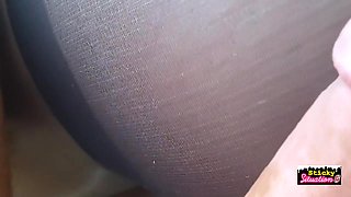 Footjob On My Blonde Petite Step Sisters Nylons Pantyhose With Cumplay With Cum Twice
