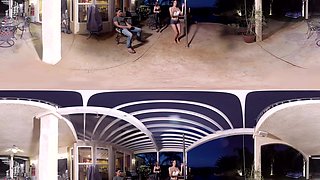 Pool Side Pole Dancing (Voyeur) - Interracial Voyeur Sex