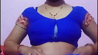 Indian sexy gunjan bhabhi masturbation her pink hairy pussy and massage her sexy tits