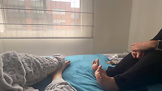 Foot Wrestling Between Two Women in Love