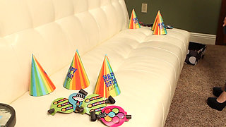 Redhead girl likes to be licked by her lesbo girl