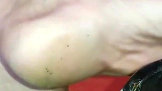Worshiping Feet and Sucking a Crossdresser 2
