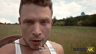 BRIDE4K. Sakura Hell ran away from her wedding and showed her tits to a strange shepherd: Porn