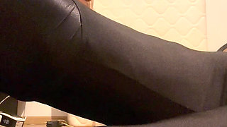 Handjob in Bodysuits and Pantyhose