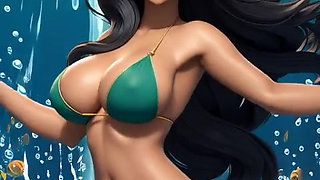 underwater Indian girl bikini (Ai model)