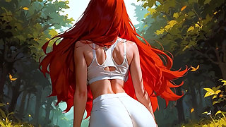 Amazing Yoga Pants Cameltoe Tease Close up! Dance Big Boobs Redhead