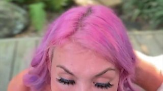 Buxom MILF Madison Blaze railed in POV date outdoor bj