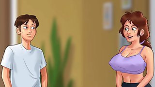 MissKitty2K's reimagined summertime saga features a wild threesome in the lab