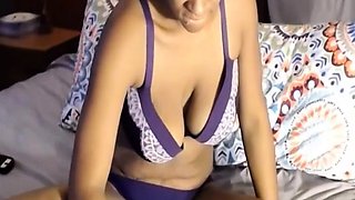 African Amateur With Big Natural Tits Shows Off on Webcam