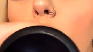 Amateur striptease and Solo masturbation