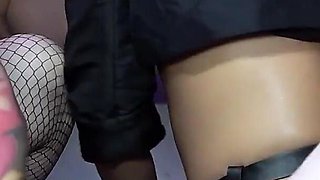 Fuck a Baby Inside Me! Get Me Pregnant! Creampie Gangbang with Skinny Slut