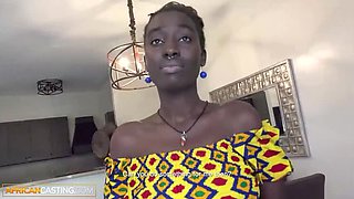 Gorgeous Black Babe Gagged and Facialed in POV Hardcore Fuck