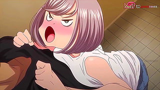 Hentai bartender girl having sex with her client