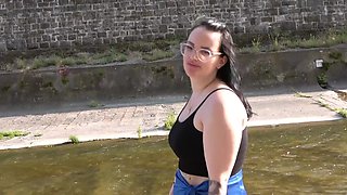 Fat German slut approached and fucked on the street