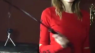 Red domina - slap slave