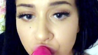 Blonde tight pussy babe solo toy fun in glamour masturbation