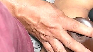 Nice Ass Whore Fucks Her Asshole with a Giant Dildo Until She Cums