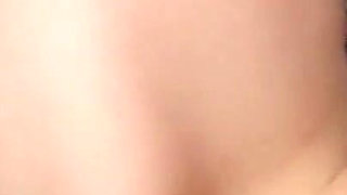 Horny pigtail brunette jerks his cock and gets a warm load on her tits