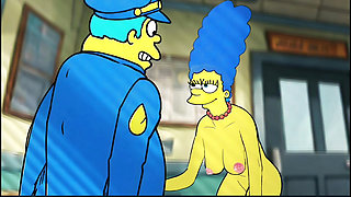 Police Sex Story. A Married Housewife Fucks with a Sheriff For Her Husband. Cartoon Parody. Animation. Comic.  Simpson Parody