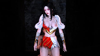 3D Cute Sexy Cosplay Queen Cheating with Old Big Cock