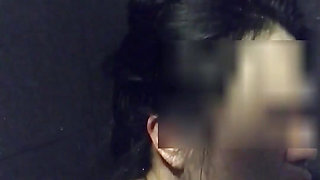 Asian Slut Wife masturbation with dildo and vibrator in gym's shower