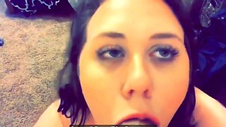 College Girl's POV Blowjob Drooling on Your Cock