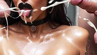 Hot Slave Hard Sex in Office, Curvy Woman with Big Tits Sucking Big Dick, Slave Woman