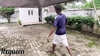 Giant African Cock Gardener Fucks Hard Outdoor BBC Blowjob Amateur
