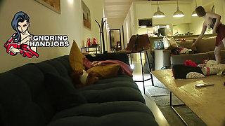 Hot babysitter milks a big dick guy several times without & with hands for multiple cumshots on her
