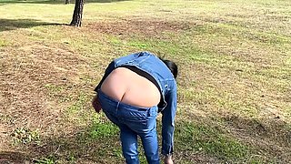 Latin bareback amateur fucked in ass outdoors