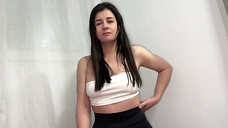 My stepsister arrives hot after training