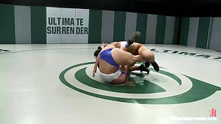 Dragon Destroyed On The Mat Made To Cum During Wrestling She Is In Tears Trying Not To Cum - Kink