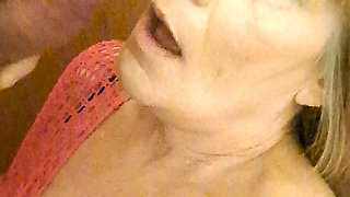 Sexy Grandma Is Rewarded with a Facial